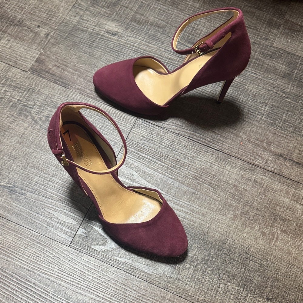 Michael Kors Burgundy Ankle Strap Heels - Picture 13 of 13